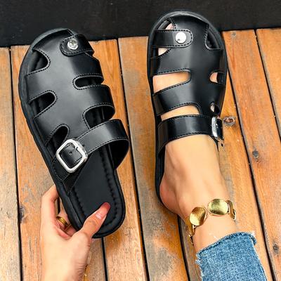 Damen Pantoffeln Bequeme Strand Flache Sandalen Offene Zehen Slides Damen Trend Luxus Pantoffeln Plateau Damenschuhe Zapatos De Mujer