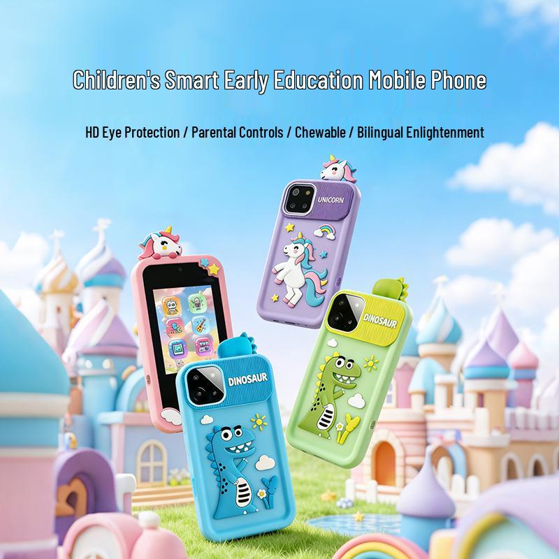 Cross-Border Kids' Smart Toy Phone: HD Dual Camera, Touchscreen, Simulation Features, Perfect Baby Gift