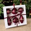 6PCS/SET Glitter Xmas Finial Ball Pendants Colorful Painting Christmas Tree Hangers  New Year