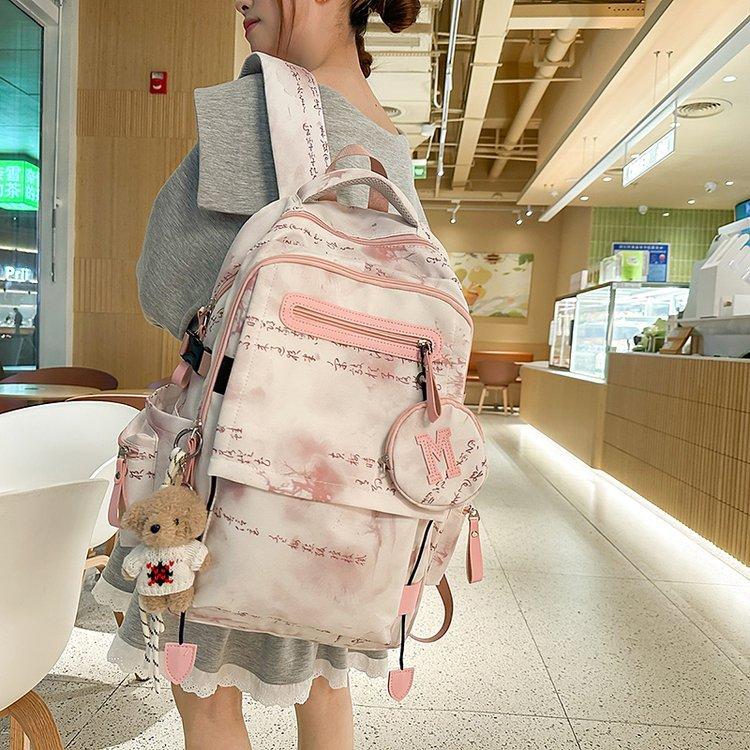Schoolbag New Chinese Style School Bag Women's Large Capacity Pain Bag Junior High School High School College Student Leisure Computer Backpack