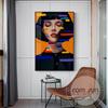 Bunte Frau Abstrakte Malerei Zeitgenössische Figur Kunst Porträt Poster Druck Wand Kunst Bilder Wohnzimmer Nordic Home Decor