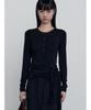 MAKE A TOAST Henley Neck Wrap T-Shirt Black Mbefto007Bk