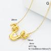 JUSNOVA 18K PVD Gold Plated Stainless Steel Melting Metal Heart Pendant Necklace Waterproof CZ Lava Bead Chain Jewelry for Women
