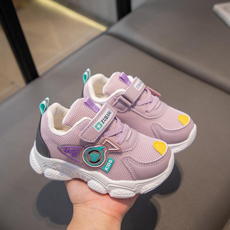 

Children s mesh sports shoes spring new boys and girls soft-soled running shoes medium children s Velcro casual shoes 21-26 yards whole box shot 48 pairs розовый