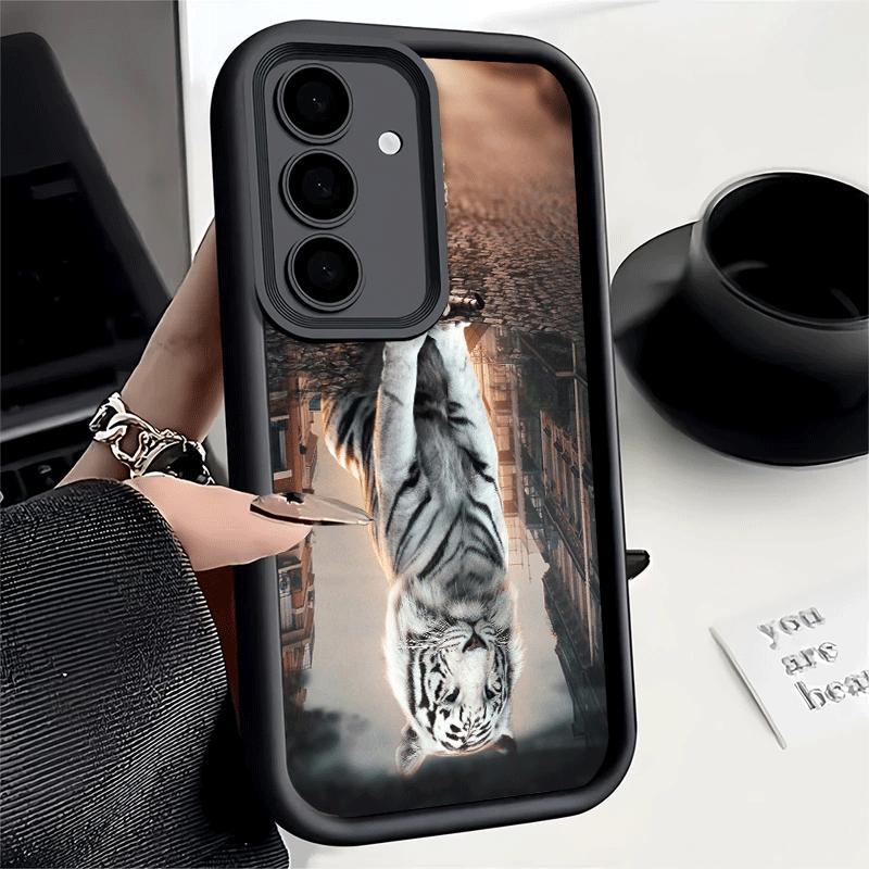 Etui na telefon do Samsung Galaxy A17 A16 A15 A14 A13 Kot Odblaskowy Tygrys Fajne A56 A36 A26 A55 A35 A25 A54 A34 A24 A53 A33 A23 A07 A0