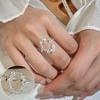 Shiny Star Oval Women's Open Adjustable Ring - Exaggerated Fashionable Versatile Index Finger Ring