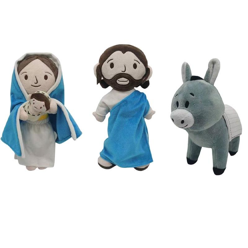 Jesus Plush Toy 32cm/12.6in Cartoon Style Crystal Ultra Soft Customizable Design