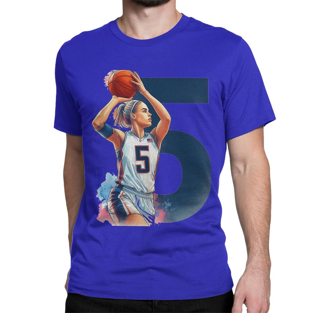 Herren Damen Retro Paige Bueckers T-Shirt Basketball 100% Baumwolle Kleidung Tolle Kurzarm Rundhals T-Shirts Übergröße T-Shirts