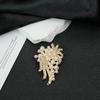 Korean Style Pearl Flower Brooch & Rhinestone Scarf Pin for Women