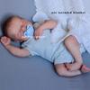 BZDOLL 48cm 19 Inch Soft Vinyl Reborn Levi Asleep Baby Boy Doll Like Real Newborn with 3D-painting Skin and Visible Veins Cloth Body Dolls Toy Gift