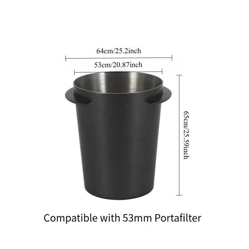 Edelstahl Espresso Kaffee Dosierbecher Kompatibel mit Siebträger Kaffeepulverzuführer Teil 51/53/58mm Kaffeezubehör
