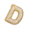 Zircon Copper Hip-Hop Alphabet Pendant Necklace for Women