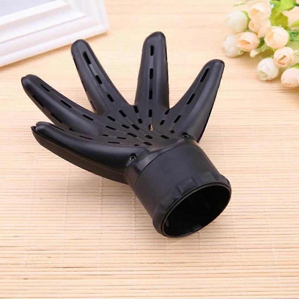 Palm Shaped Hair Dryer Diffuser Attachment Black, Universal Professional Hair Diffuser for Curly and Wavy Hair