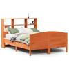 VidaXL Bunk Bed Without Mattress Wax Brown 135x190 Cm Solid Pine 3323115