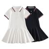Exquisite Girls' Summer Cotton Polo Dress - Academy Style Princess Dress School Uniform
