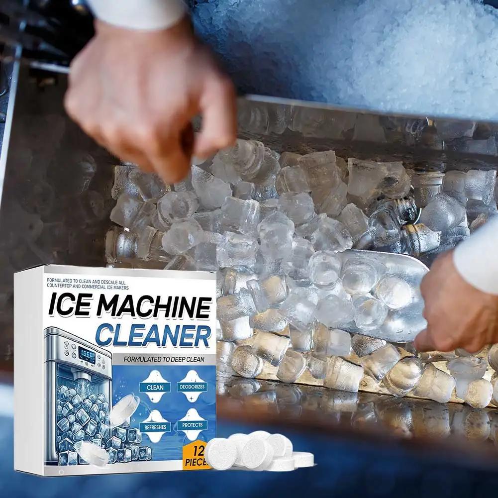 Ice Machine Cleaner Maker Descaler Clean Tablets Ice Maker Cleaner Tablets Easy-to-Use for Countertop Deep Cleaning Remove Odor