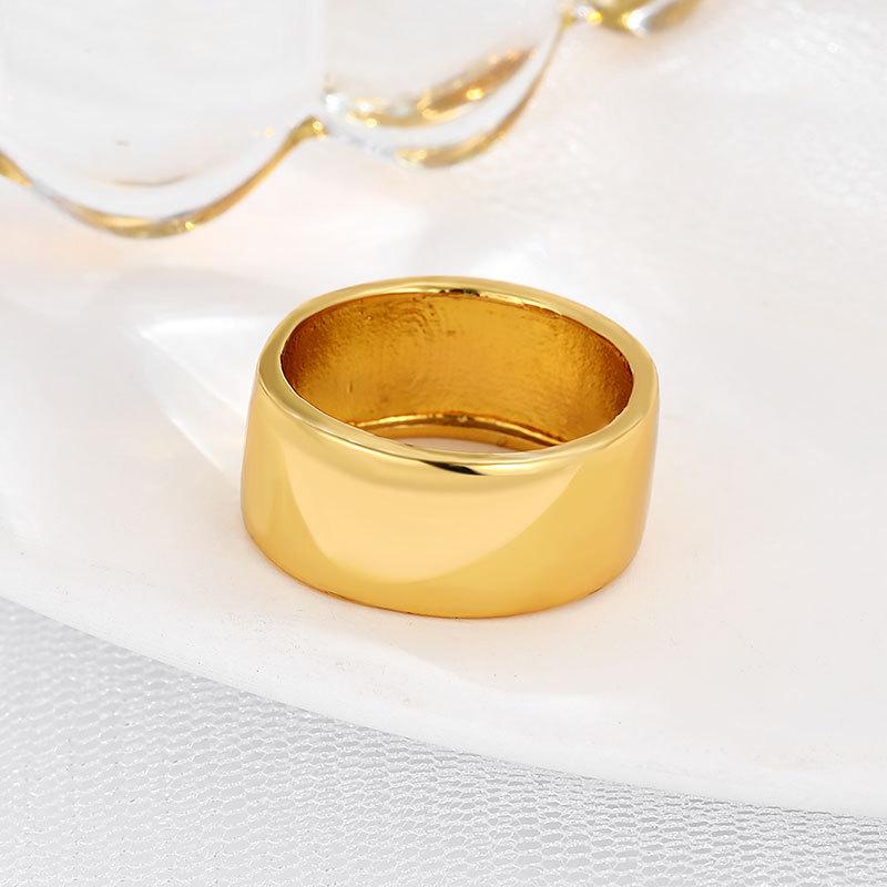 Korean Version of Fashion Ring Individual Frigid Men and Women Niche Hipster Cold Ring Glossy Ring