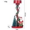 Festive Christmas Tree Candle Holder with Santa and Snowman Decorations Ideal Holiday Centerpiece for Home and Party Tabletop