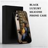 Girl Art V-Vermeer Painting Phone Case For Samsung S 25,24,23,22,30,21,10,9,Ultra,Plus,Lite,FE,4,5 G Black Soft Case