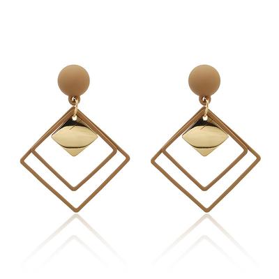 New Personalized and Creative European and American Style Geometric Square Earrings, Fashionable and Simple Versatile Earrings, Popular Earrings.