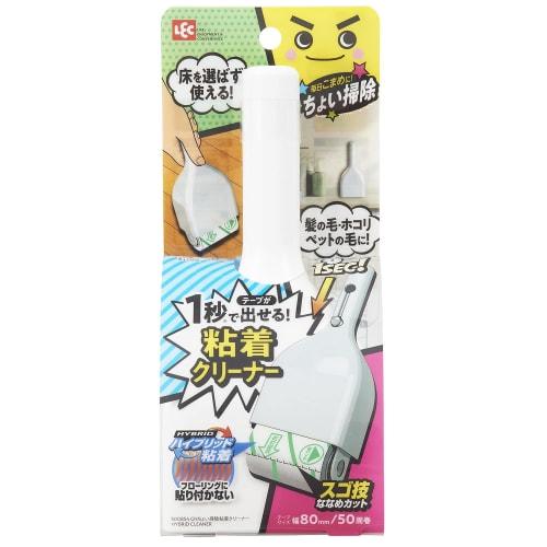 LEC Gekiochikun Quick Cleaning Sticky Cleaner (80mm Wide) for Flooring, Freestanding