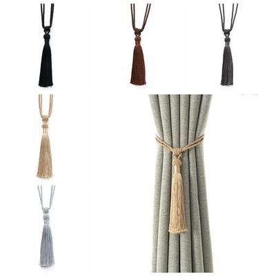 Braided Tassel Curtain Tiebacks Satin Rope Curtain Hanging Ball Strap Practical   Window Fringe