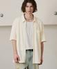 DRAW FIT Crochet Half Knit Shirt [Ivory]