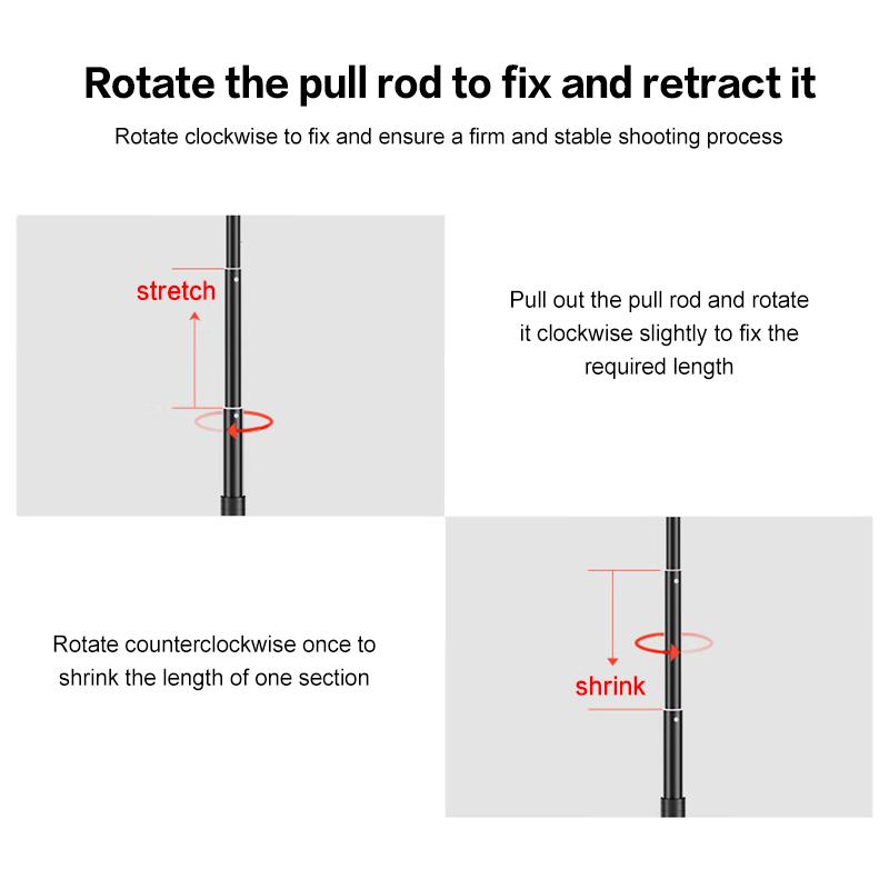 73Cm Selfie Stick Portable Adjustable Extension Rod Pole For Action Camera Microphone Stand Camera Stick Monopod
