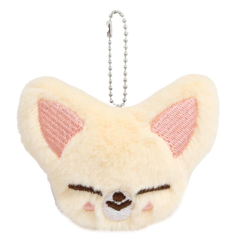 Kpop Stray Kids SKZOO Face Plush Keychain, Cute Cartoon Animal Head Stuffed Pendant, Soft Bag Charm Fan Merch Gift