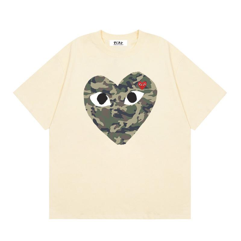 VibeStreet NUEVA Camiseta 100% Algodón Camiseta de Hombre con Forma de Corazón para Mujer Nueva Marca Original Camiseta Tops para Hombre Verano Manga Corta Moda Ami Amoring