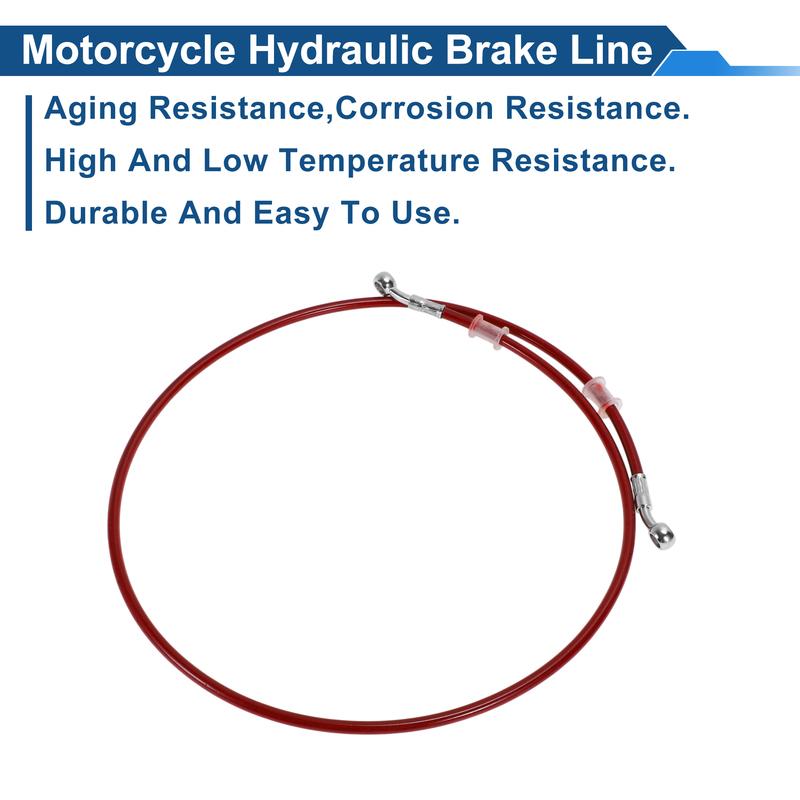 UXCELL 130cm Motorcycle Brake Clutch Oil Hose Line Red