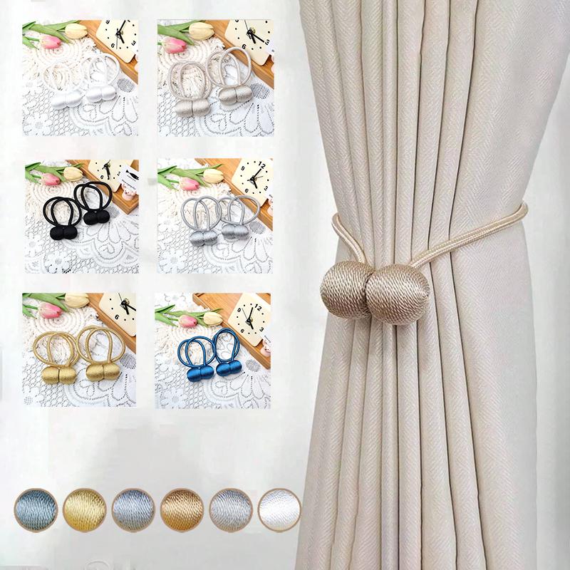 2pcs/pair Magnetic Curtain Tiebacks Earphone Design Curtain Holdbacks Living Room Bathroom Shower Curtain Accessories