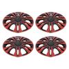 4Pcs Wheels Rim Cover 13 Inch Black Red Stylish Durable Protective Hubcap Wheel Covers For Most