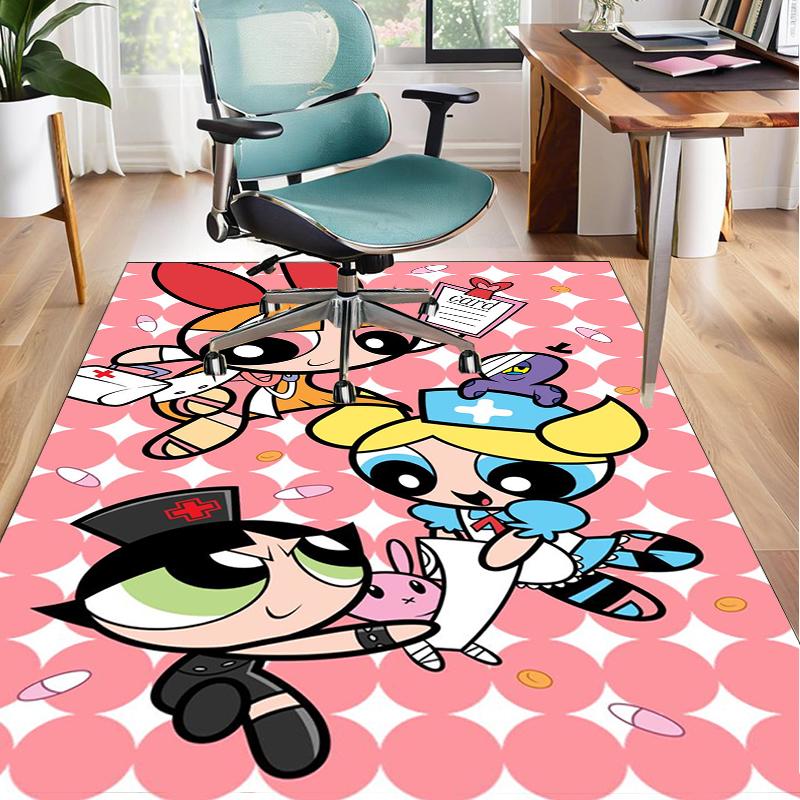 Power Police  Adventure Office Rug Chair Mat, Game Carpet, Suitable for Front Door, Bedroom, Living Room, Desk, Holiday Gift