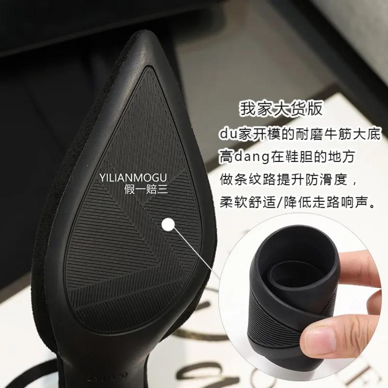 Oslavte 2025 Léto Mašle Černé Sandály na Vysokém Podpatku Šněrovací Jednobarevné Dámské Boty Tenké Podpatky Spona Dámské Sandály banket