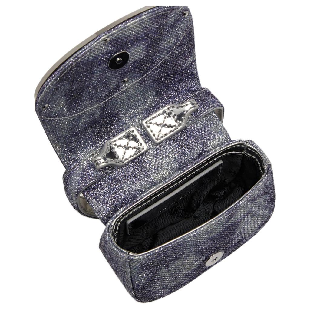 Diesel 1Dr Xs-Iconic Yarn Woven Design Polyester Mini Shoulder Crossbody Bag Women Bags Blue X08709P2197HA063