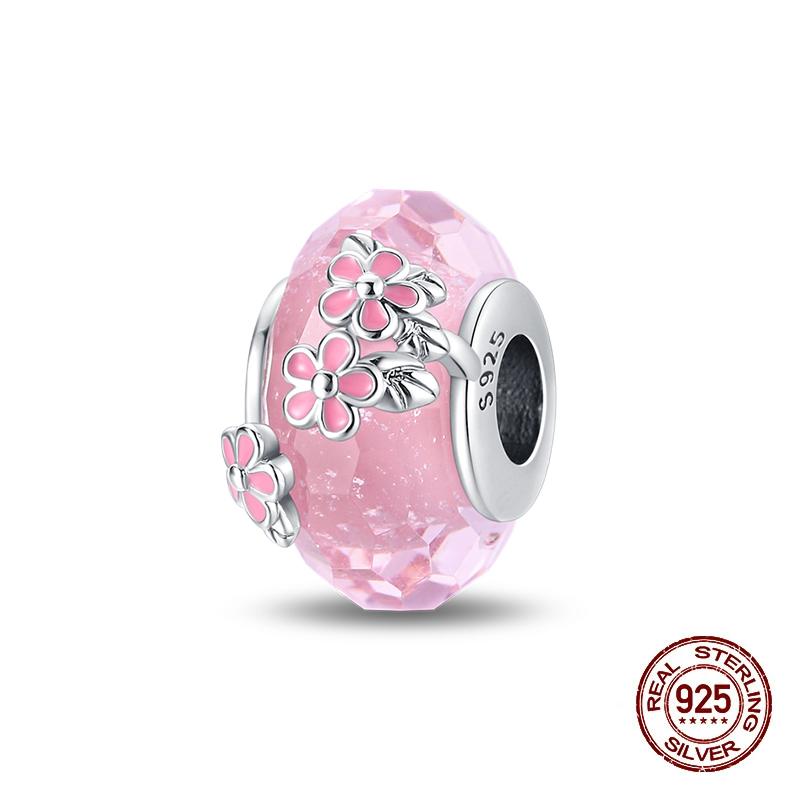 Classic Copper Colorful Butterfly Dolphin Luminous Glass Charms Beads Fit Original Bracelets Fine Diy Jewelry Gift