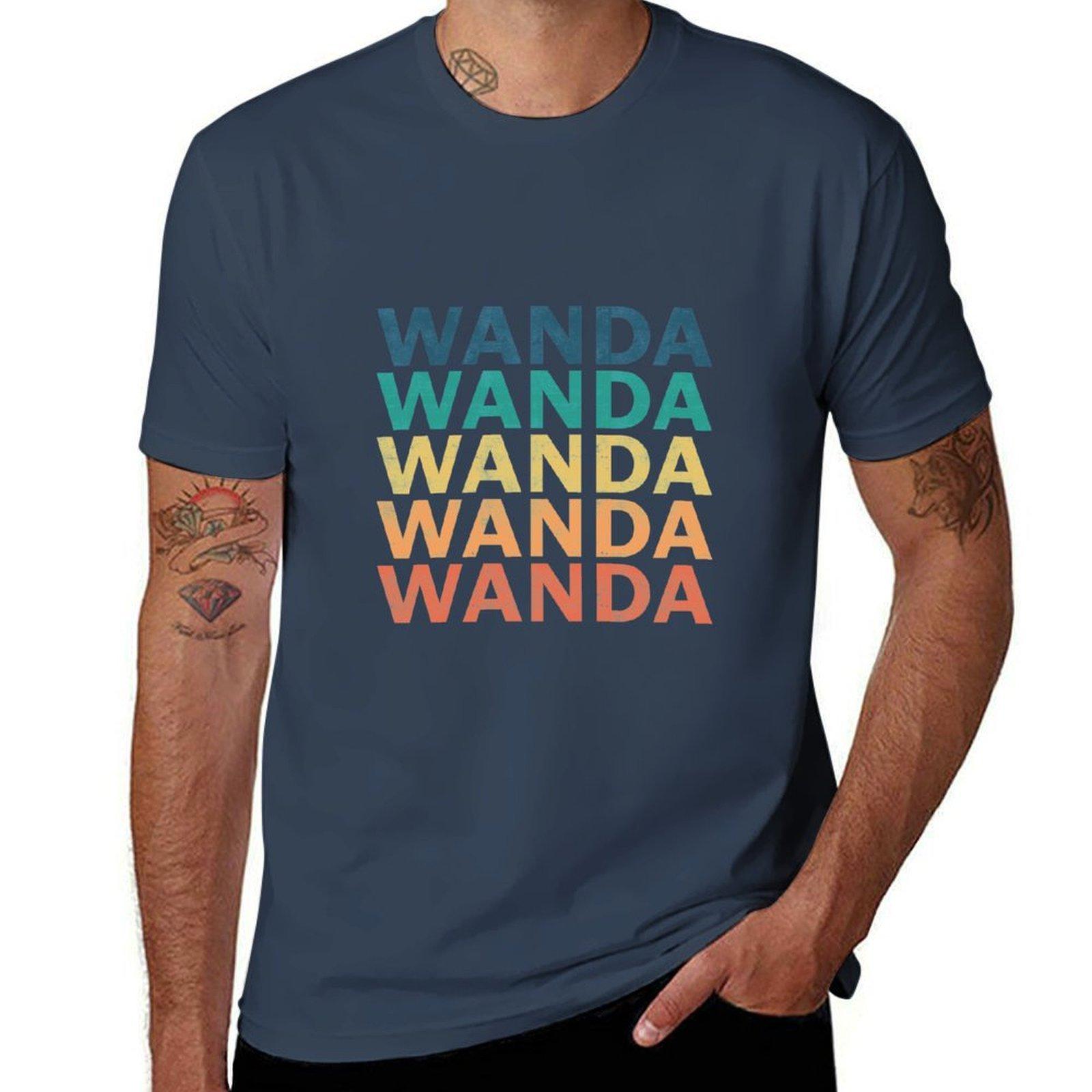 Wanda Name T Shirt Wanda Vintage Retro Wanda Name Gift Item Tee Tshirt Large Size Basic Casual Tshirt S