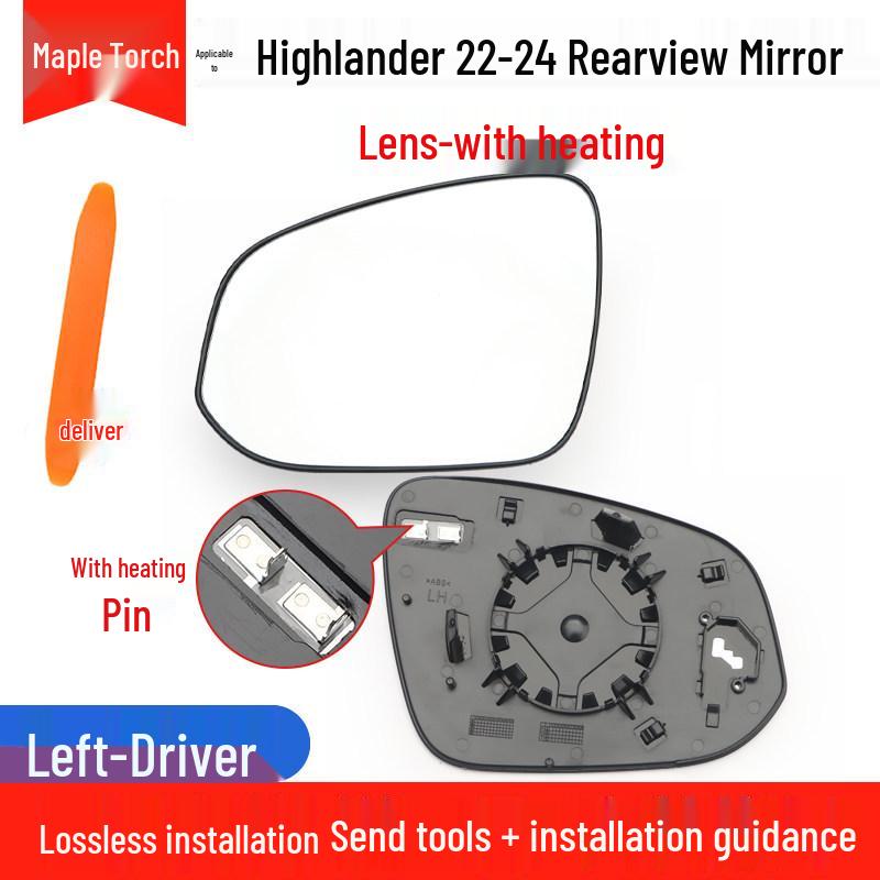 Toyota Highlander 22-24 Rearview Mirror Shell with Turn Signal Reflective Frame