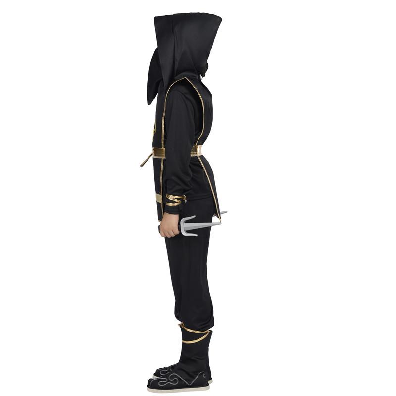 Ninja Costume Set with Double Sai Swords Throwing Stars for Halloween Cosplay Outfit Accessories Included Best Birthday Gift