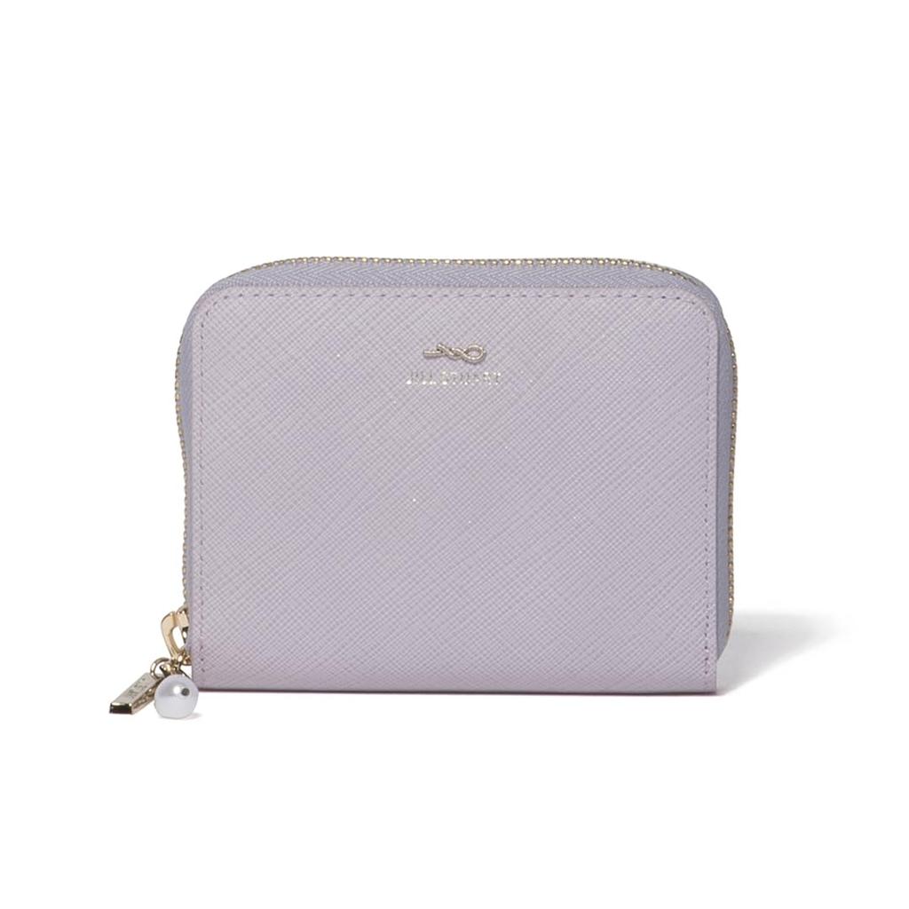 JILL STUART Gloria JSLW3AE2 Multi-Case Cowhide Leather Ribbon Motif Women's Card Wallet Saffiano Glitter Pastel