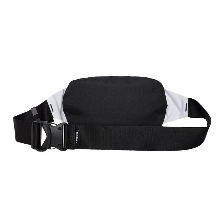 Converse Transition Sling Fabric Shoulder Bag, Crossbody Bag, Fanny Pack Regular Unisex Black White 10022098-A06