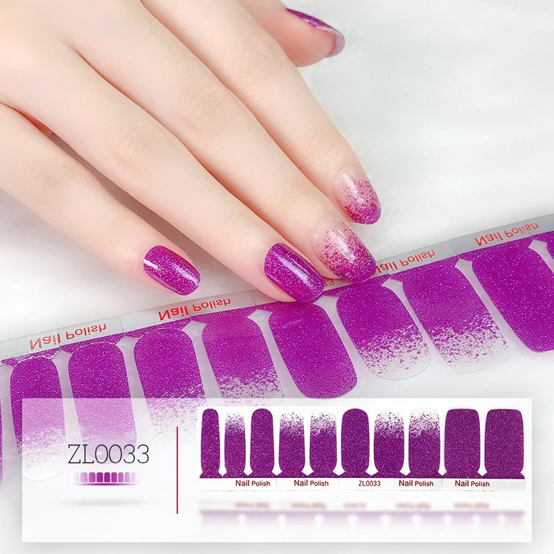 Film o lakierze do paznokci Beauty Nail Polish 20 naklejek do zdobienia paznokci Nowe naklejki na paznokcie w odcieniu różu cebulowego Naklejki do zdobienia paznokci