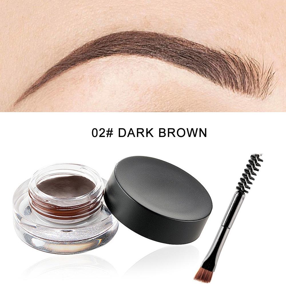 Eyebrow Cream, Waterproof Eyebrow Gel Long Lasting Brow Pomade with Brush, Natural Versatile Tinted Brow Gel Creates Natural Looking Brows