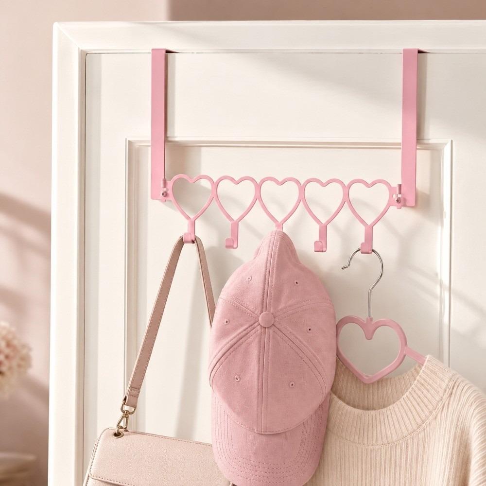 Pink Door Hanger Hooks Iron Wall Mount Hook Rack New Towel Hanger  for Entryway Bathroom Bedroom