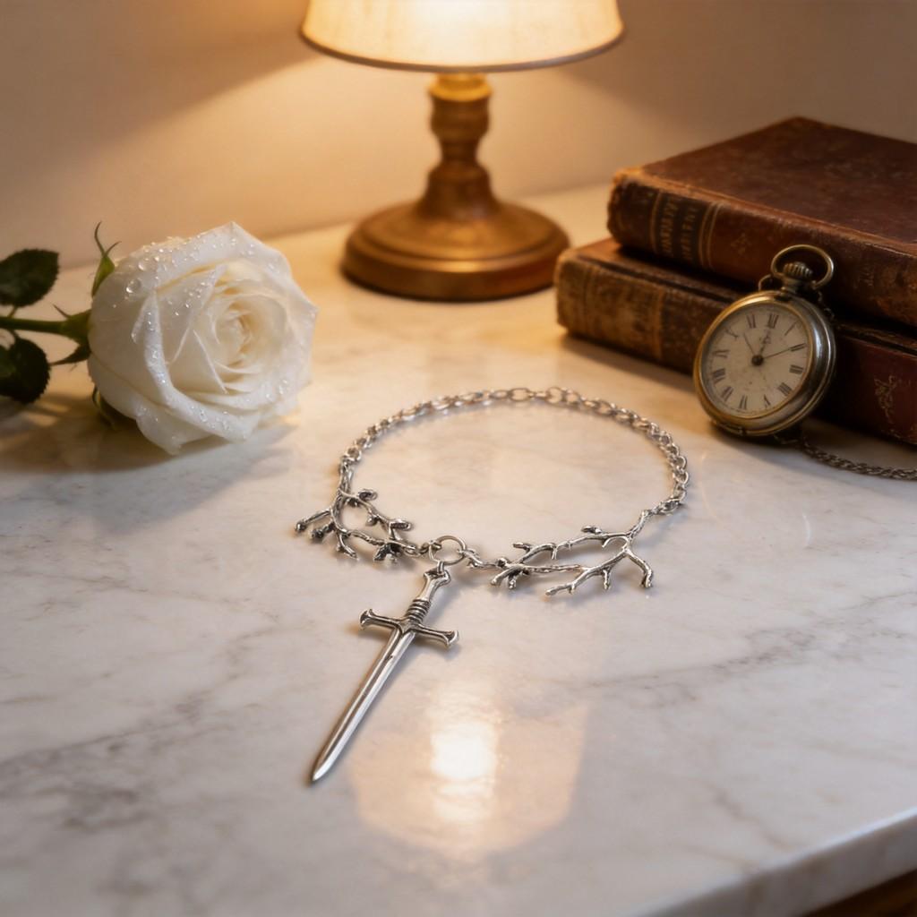 Geometric Cross Pendant Chain With Alloy Material For Fashion Women