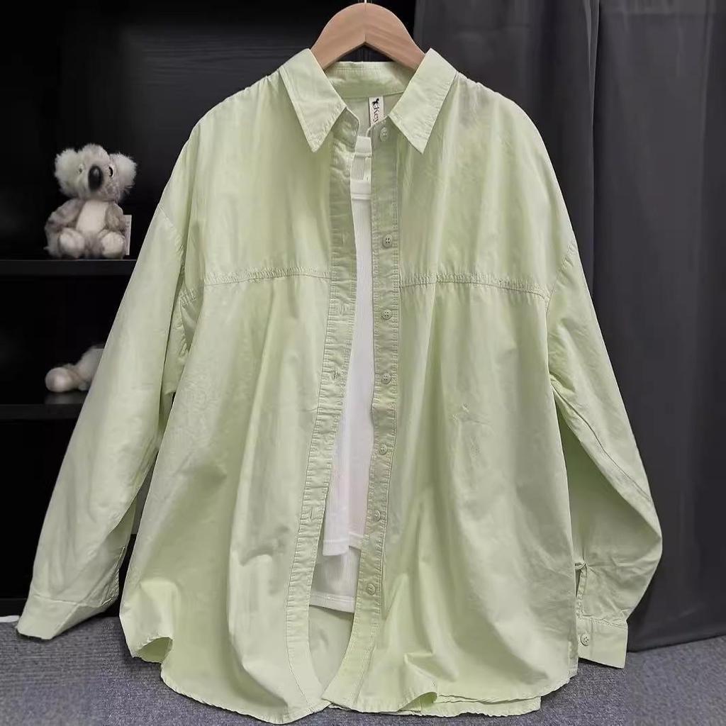 Frühling Herbst Langarm Weißes Hemd frauen Koreanische Mode Taschen Lose Beiläufige Einfache