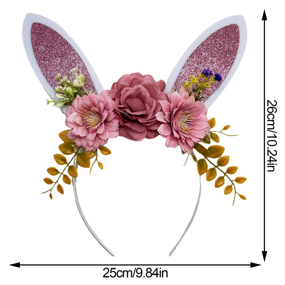Easter Bunny Ears Headband Soft Glitter Cartoon Festive Costume Decoration Adult Kids Party Favor Headband For Cosplay Photo