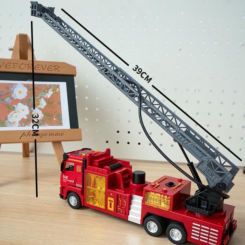 1:40 3 Styles Simulation Light And Sound City Fire Ladder Truck Alloy Fire Rescue Construction Car Vehicle Toys For Children Kid