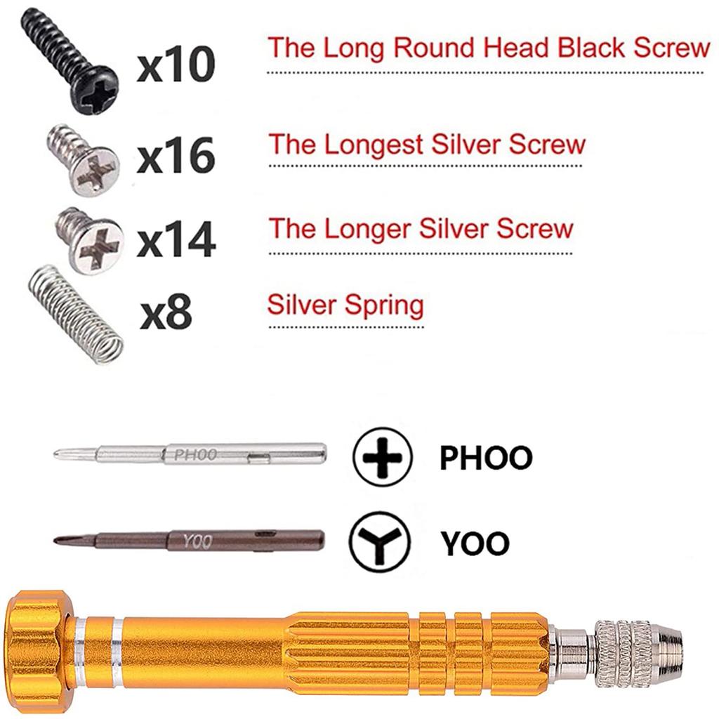 eXtremeRate Switch Replacement Shell Compatible with Clear Handheld Controller Housing Case Compatible with Switch and Switch with Full Set of Buttons